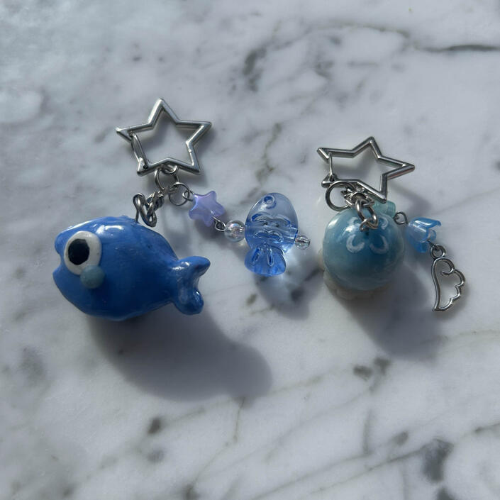 CLAY CHARM KEYCHAINS!