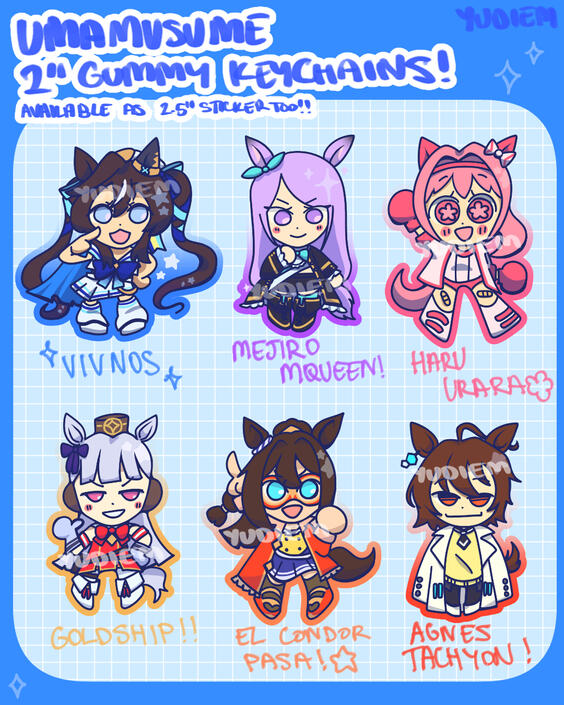Umamusume Gummy Keychains!